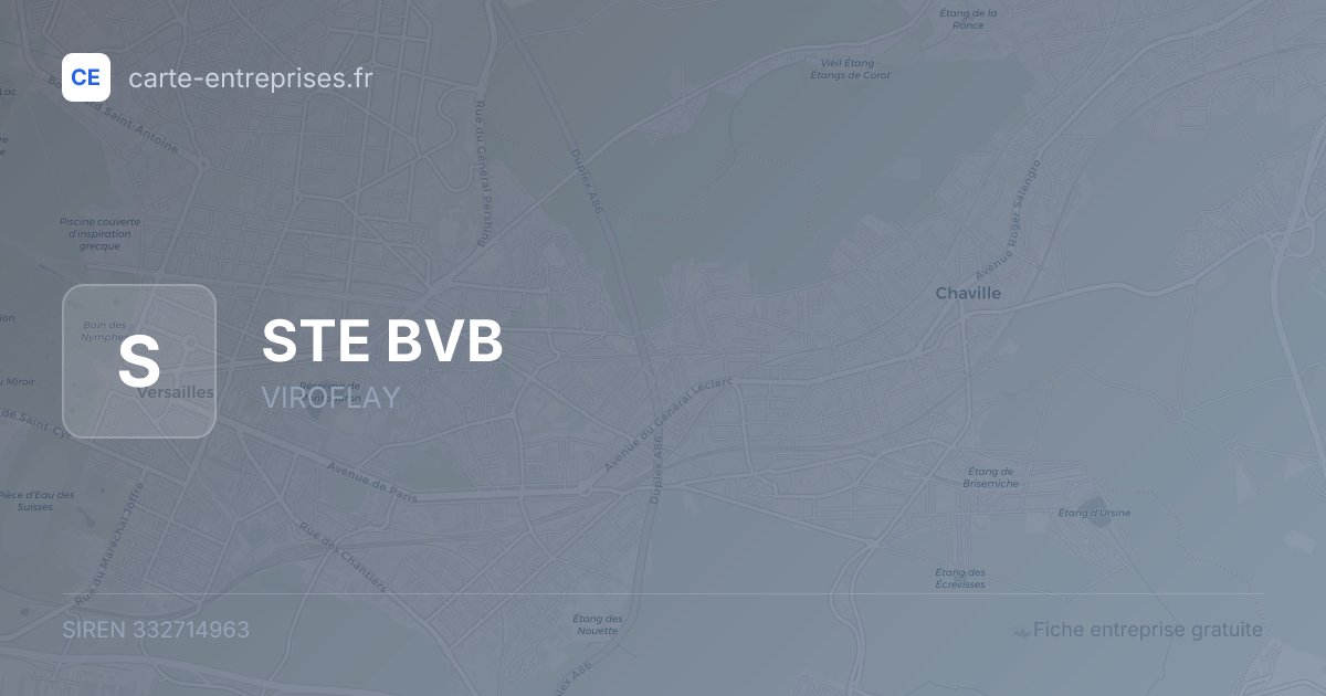 STE BVB — 332714963 — fiche entreprise