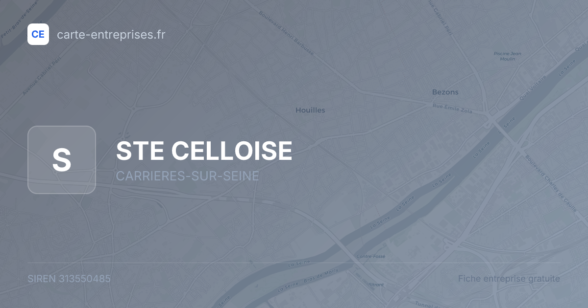 STE CELLOISE — 313550485 — fiche entreprise