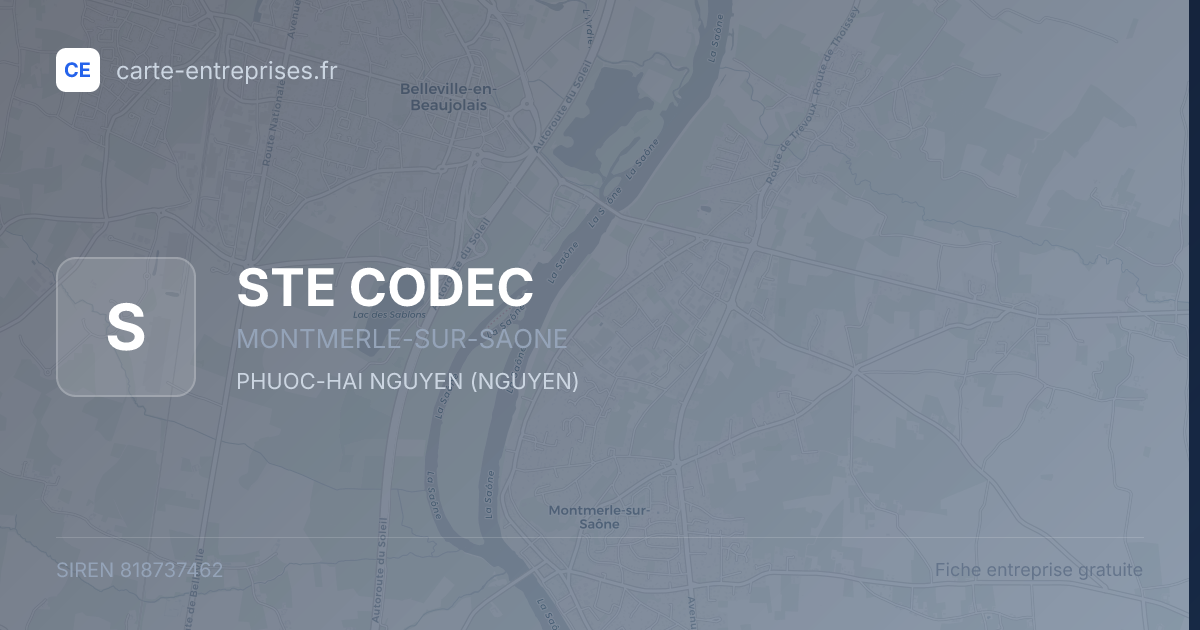 STE CODEC — 818737462 — fiche entreprise