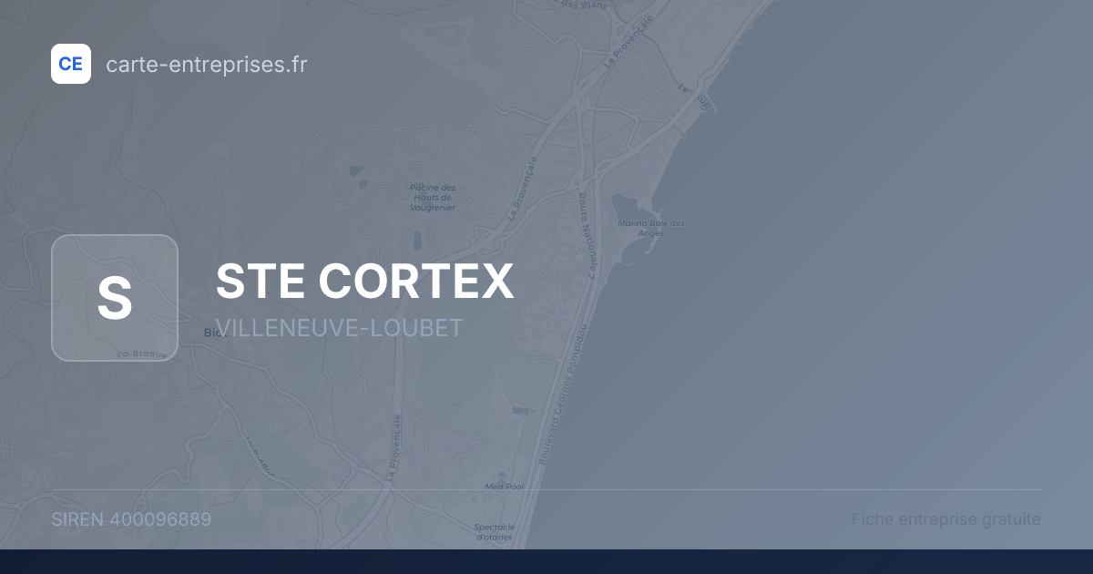 STE CORTEX — 400096889 — fiche entreprise