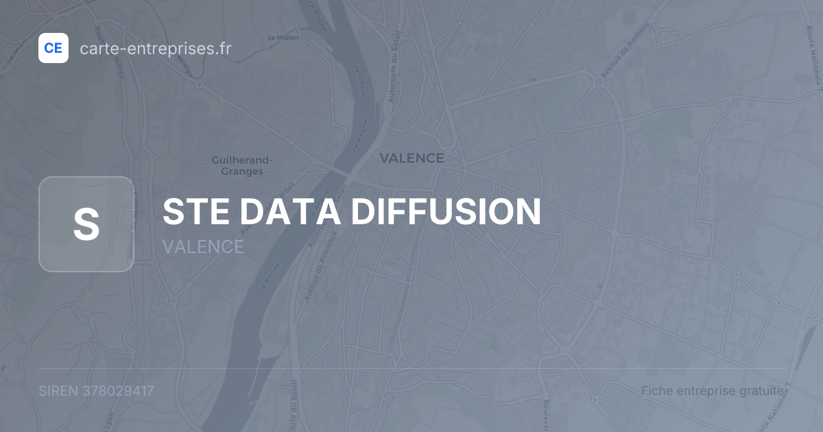 STE DATA DIFFUSION — 378029417 — fiche entreprise