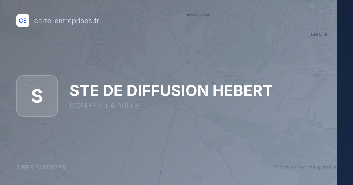 STE DE DIFFUSION HEBERT — 328118286 — fiche entreprise