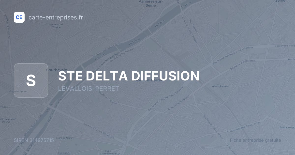 STE DELTA DIFFUSION — 314975715 — fiche entreprise
