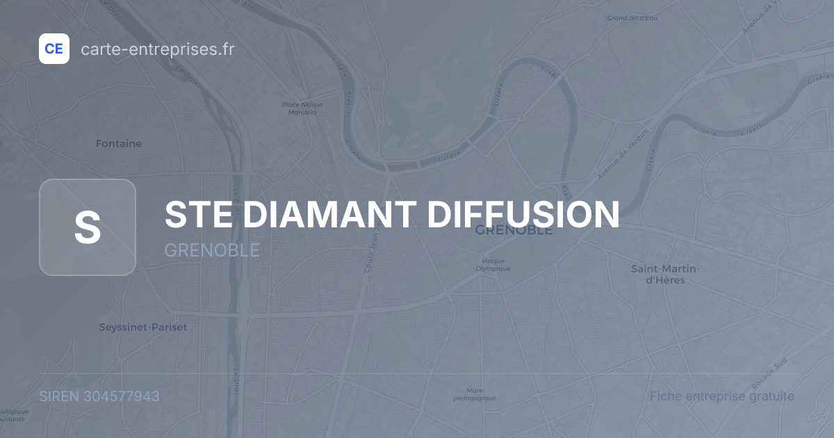 STE DIAMANT DIFFUSION — 304577943 — fiche entreprise