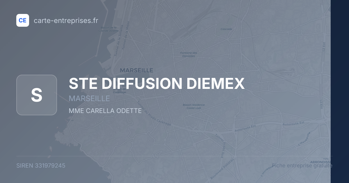 STE DIFFUSION DIEMEX — 331979245 — fiche entreprise