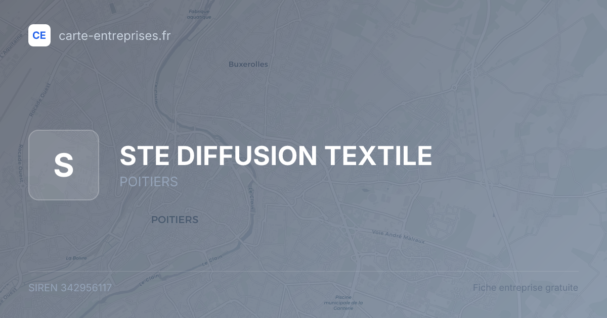 STE DIFFUSION TEXTILE — 342956117 — fiche entreprise