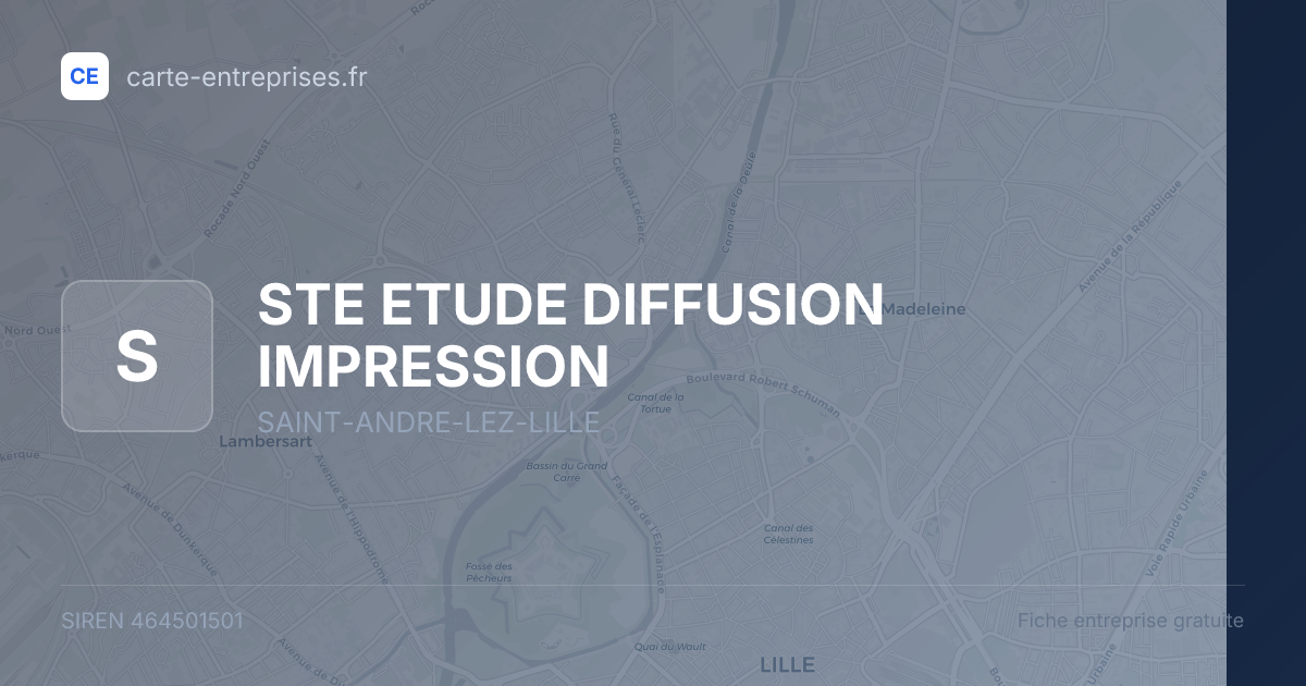 STE ETUDE DIFFUSION IMPRESSION — 464501501 — fiche entreprise
