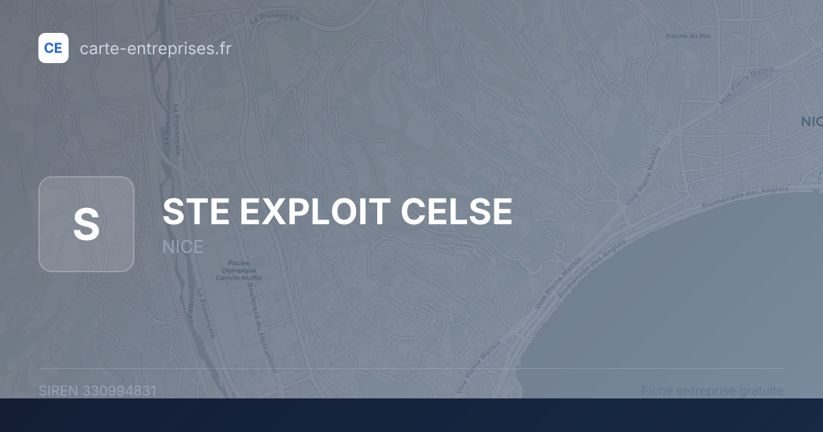 STE EXPLOIT CELSE — 330994831 — fiche entreprise