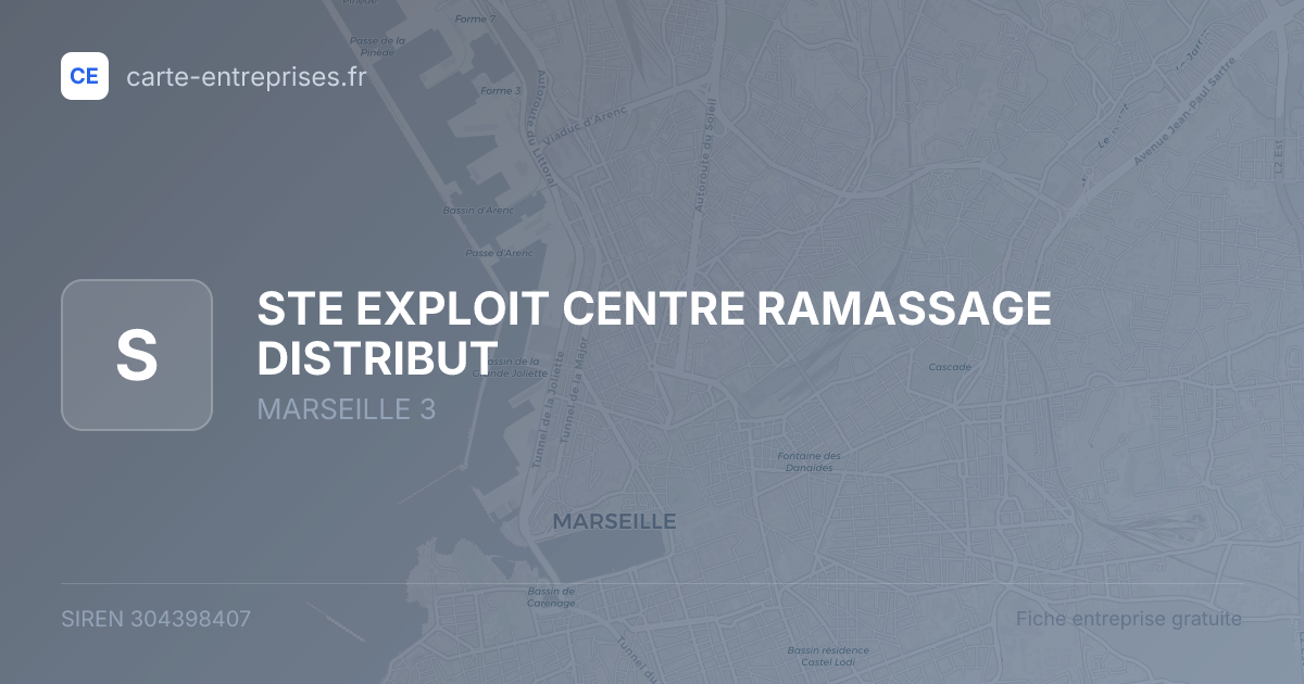 STE EXPLOIT CENTRE RAMASSAGE DISTRIBUT — 304398407 — fiche entreprise