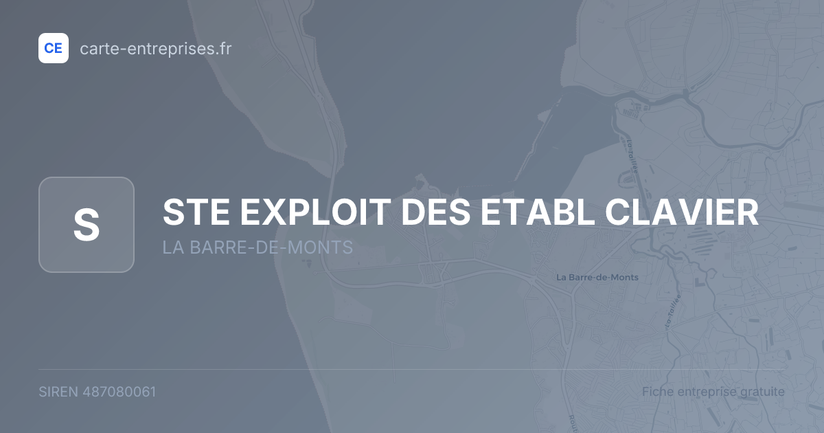 STE EXPLOIT DES ETABL CLAVIER — 487080061 — fiche entreprise