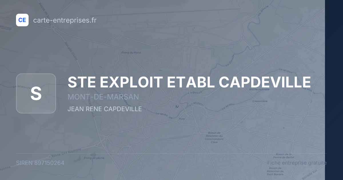 STE EXPLOIT ETABL CAPDEVILLE — 897150264 — fiche entreprise
