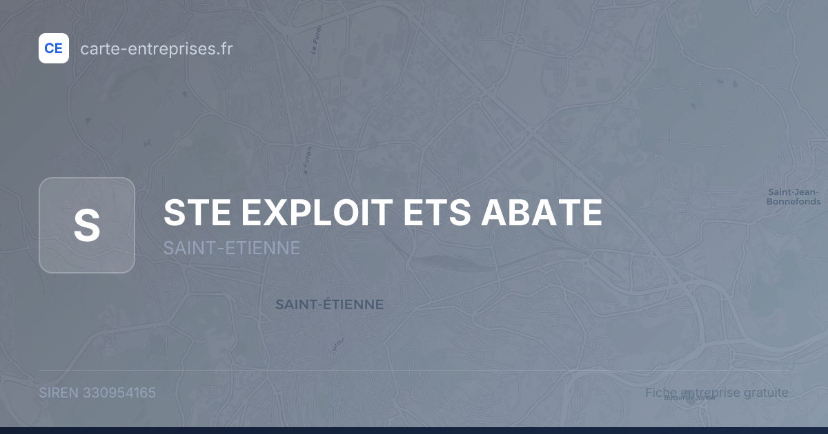 STE EXPLOIT ETS ABATE — 330954165 — fiche entreprise