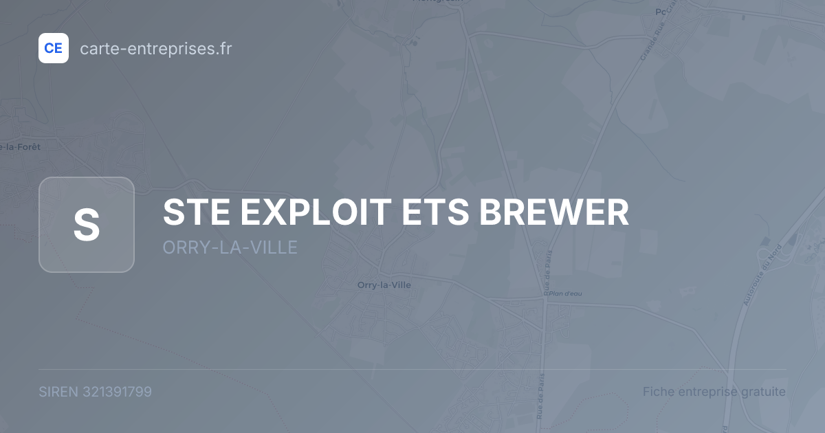 STE EXPLOIT ETS BREWER — 321391799 — fiche entreprise