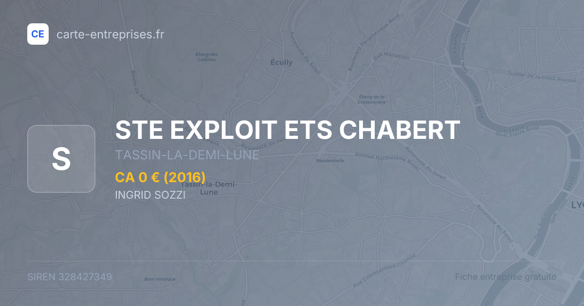 STE EXPLOIT ETS CHABERT — 328427349 — fiche entreprise