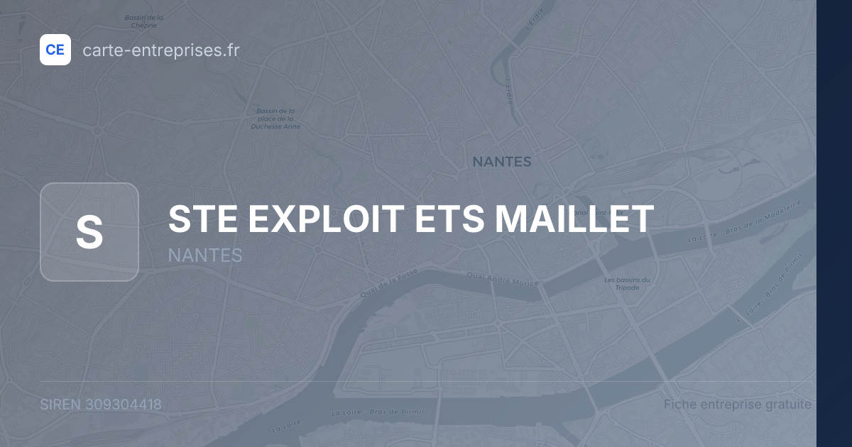 STE EXPLOIT ETS MAILLET — 309304418 — fiche entreprise