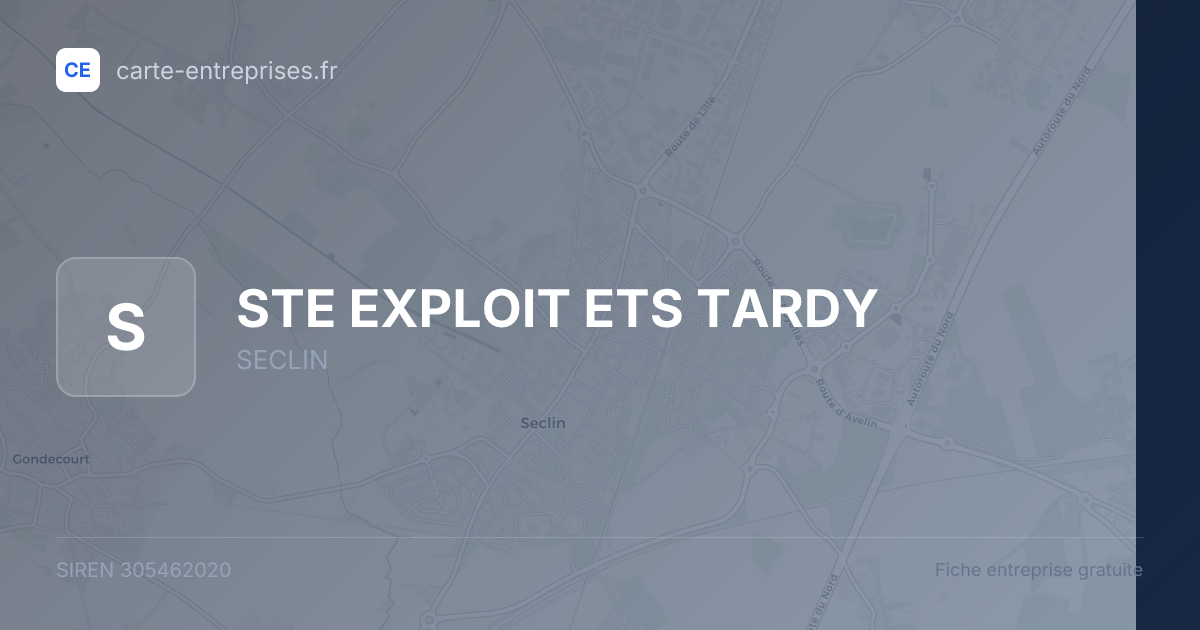 STE EXPLOIT ETS TARDY — 305462020 — fiche entreprise