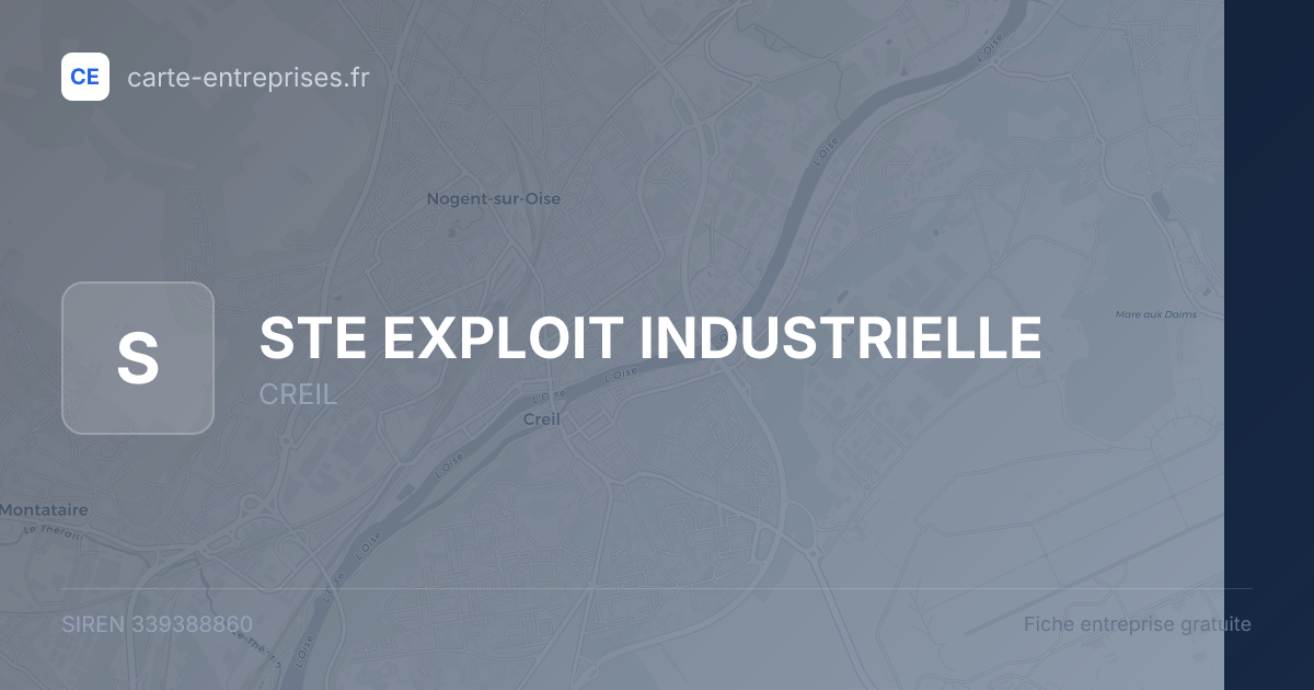 STE EXPLOIT INDUSTRIELLE — 339388860 — fiche entreprise