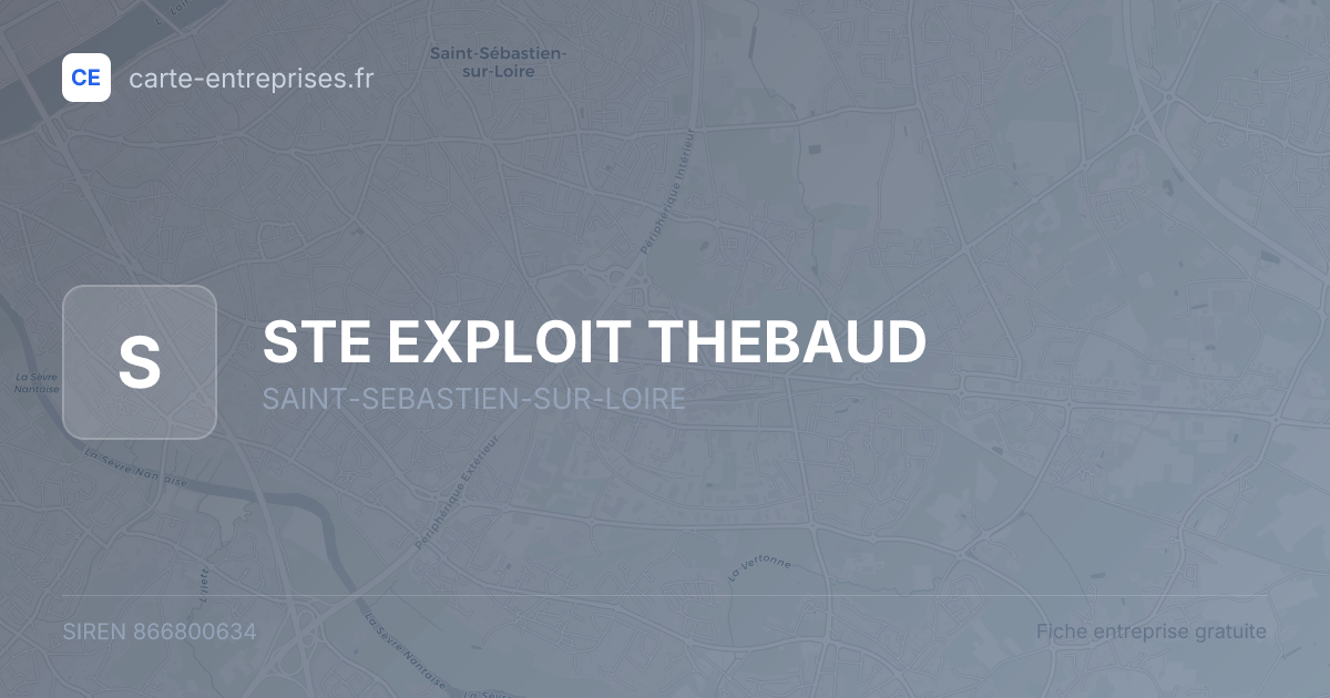 STE EXPLOIT THEBAUD — 866800634 — fiche entreprise