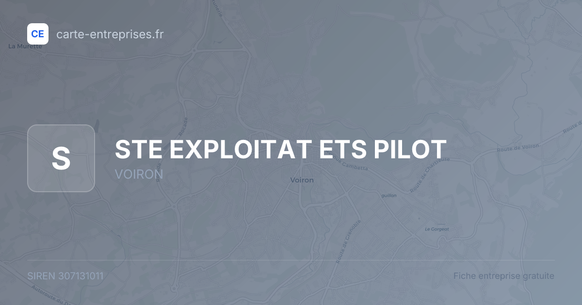 STE EXPLOITAT ETS PILOT — 307131011 — fiche entreprise