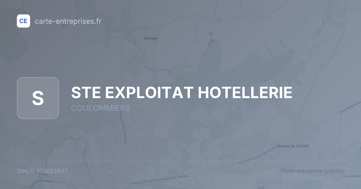 STE EXPLOITAT HOTELLERIE — 413853847 — fiche entreprise