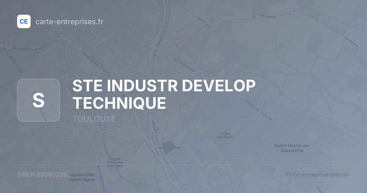 STE INDUSTR DEVELOP TECHNIQUE — 690802392 — fiche entreprise