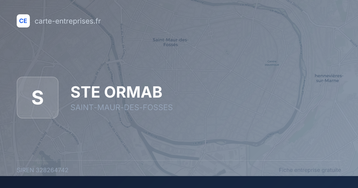 STE ORMAB — 328264742 — fiche entreprise