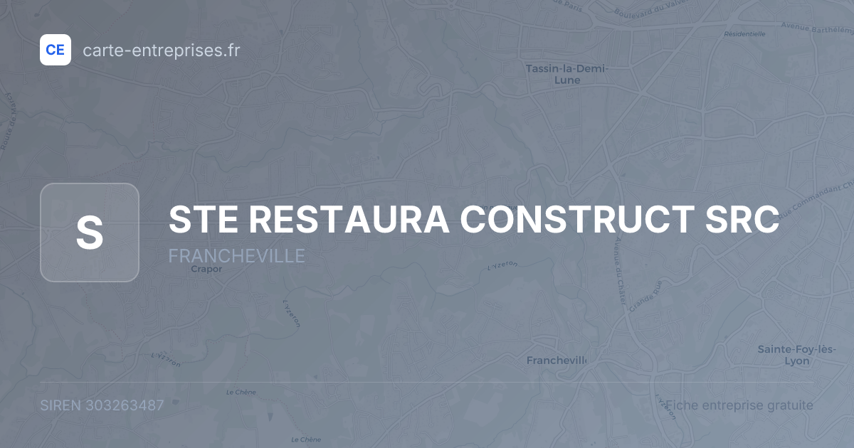STE RESTAURA CONSTRUCT SRC — 303263487 — fiche entreprise