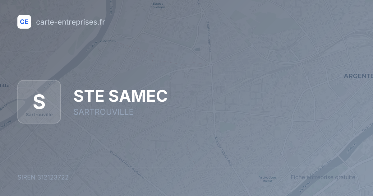 STE SAMEC — 312123722 — fiche entreprise