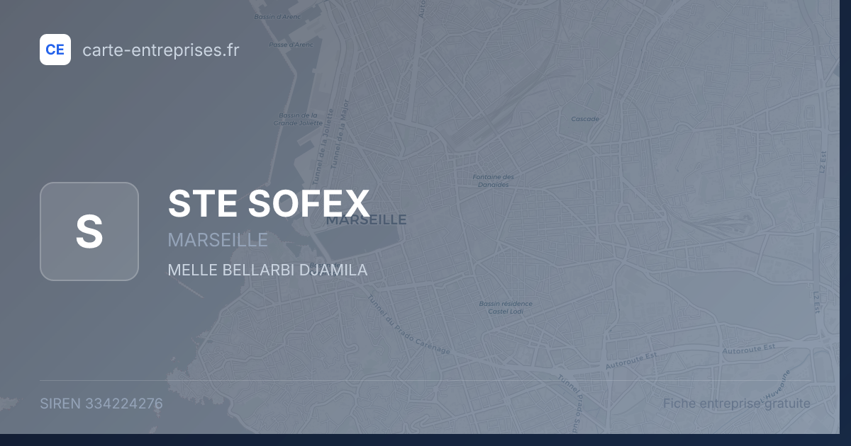 STE SOFEX — 334224276 — fiche entreprise