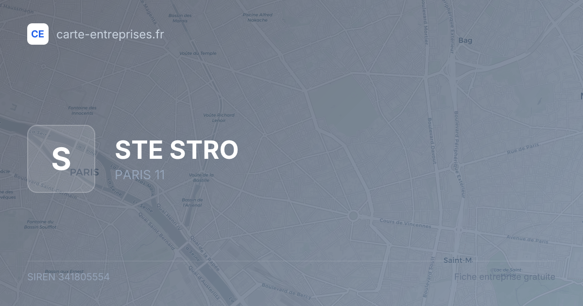 STE STRO — 341805554 — fiche entreprise