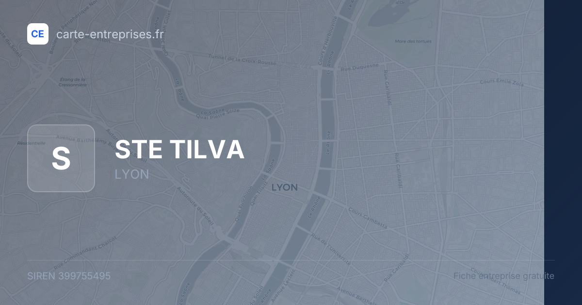 STE TILVA — 399755495 — fiche entreprise