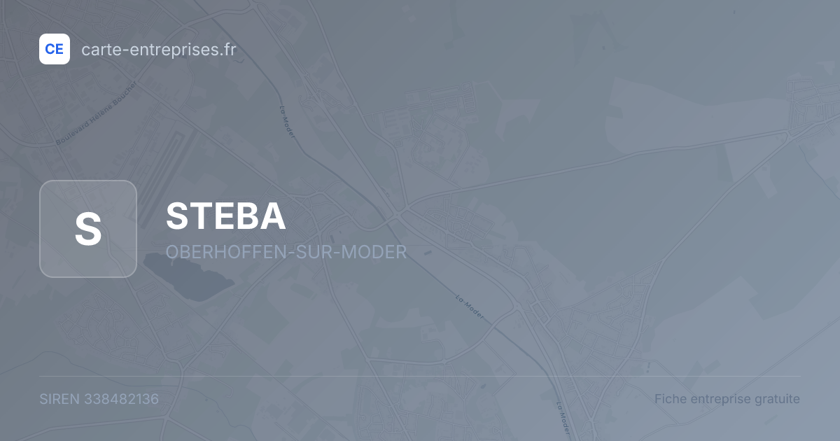 STEBA — 338482136 — fiche entreprise