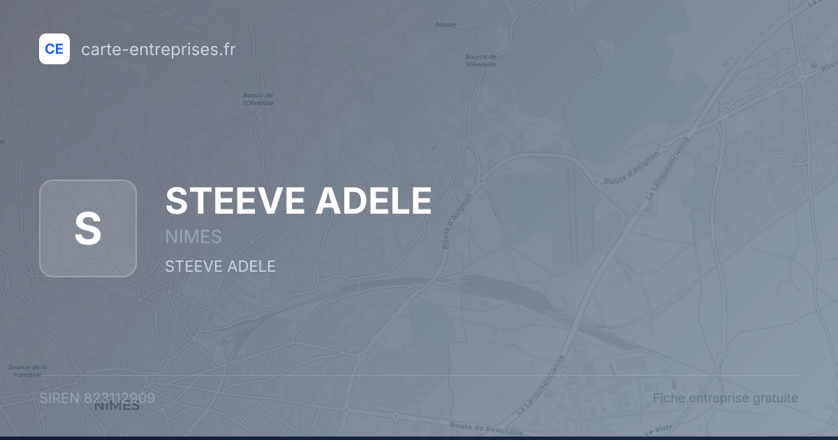 STEEVE ADELE — 823112909 — fiche entreprise