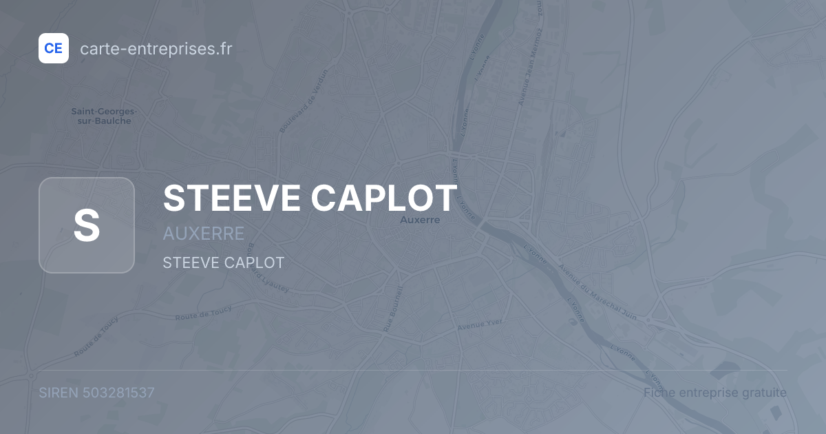 STEEVE CAPLOT — 503281537 — fiche entreprise
