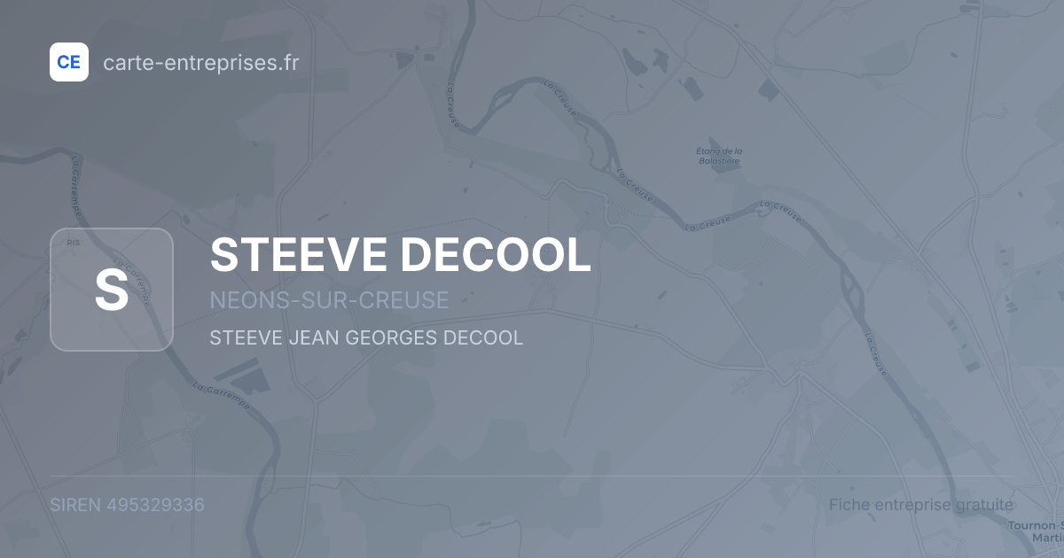 STEEVE DECOOL — 495329336 — fiche entreprise