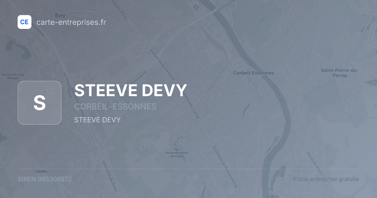 STEEVE DEVY — 985308972 — fiche entreprise