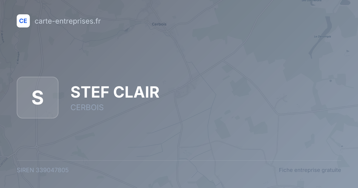STEF CLAIR — 339047805 — fiche entreprise