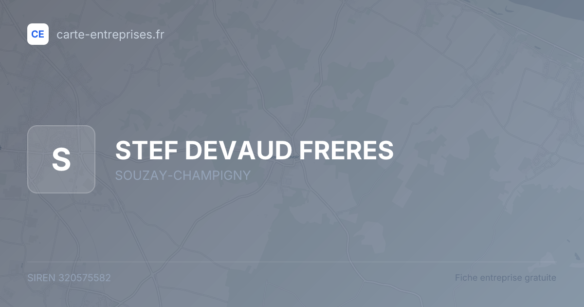 STEF DEVAUD FRERES — 320575582 — fiche entreprise