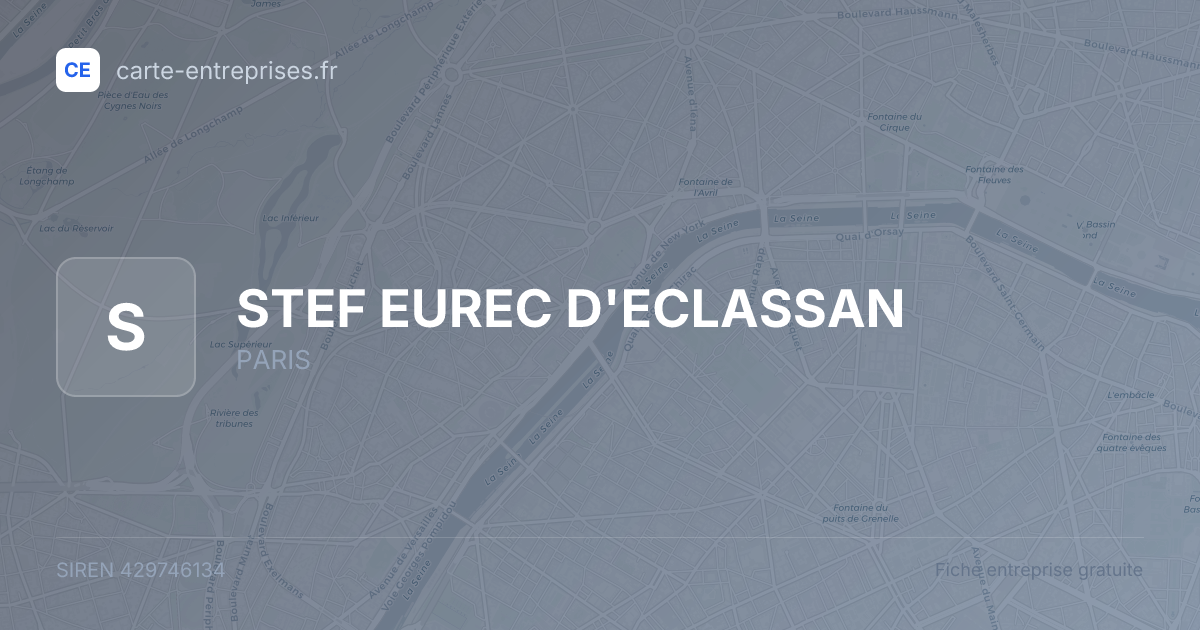 STEF EUREC D'ECLASSAN — 429746134 — fiche entreprise