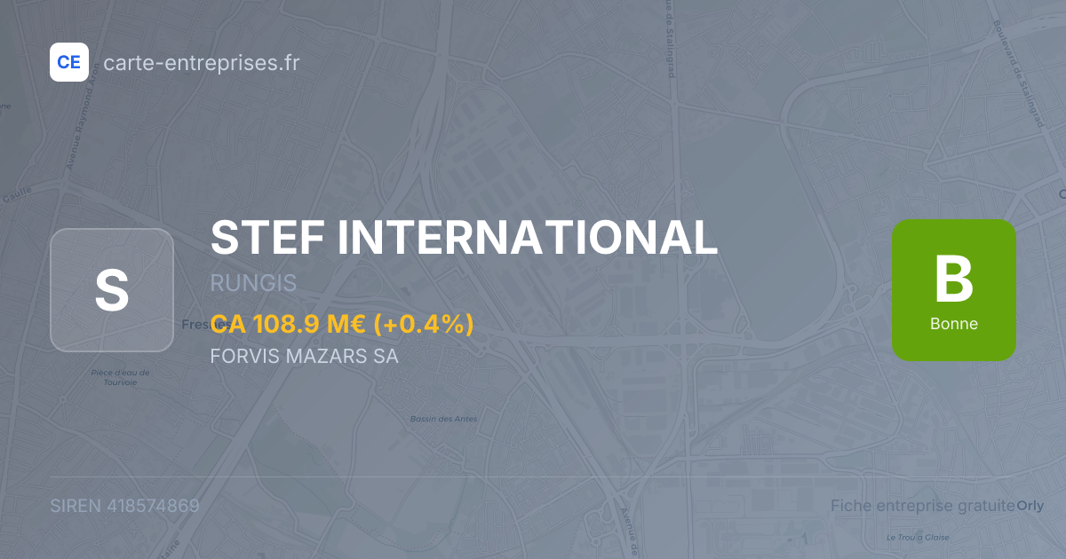 STEF INTERNATIONAL — 418574869 — fiche entreprise