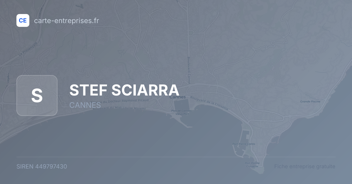 STEF SCIARRA — 449797430 — fiche entreprise