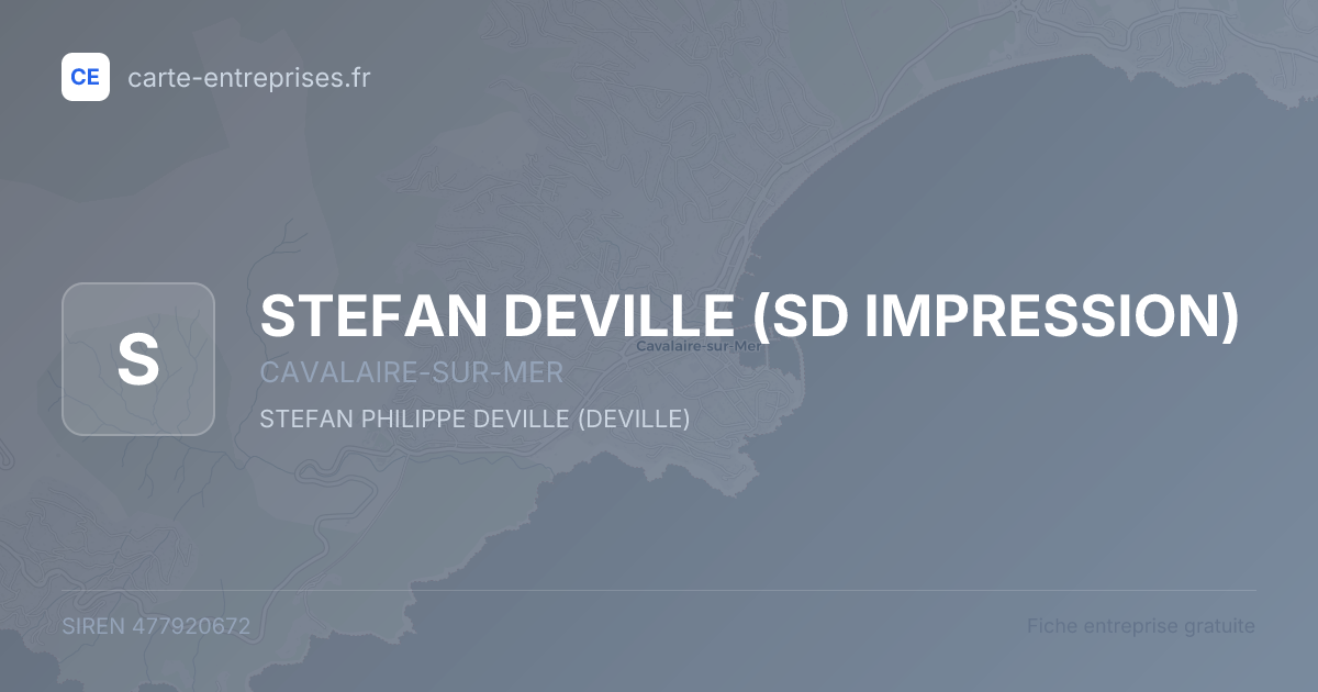STEFAN DEVILLE (SD IMPRESSION) — 477920672 — fiche entreprise