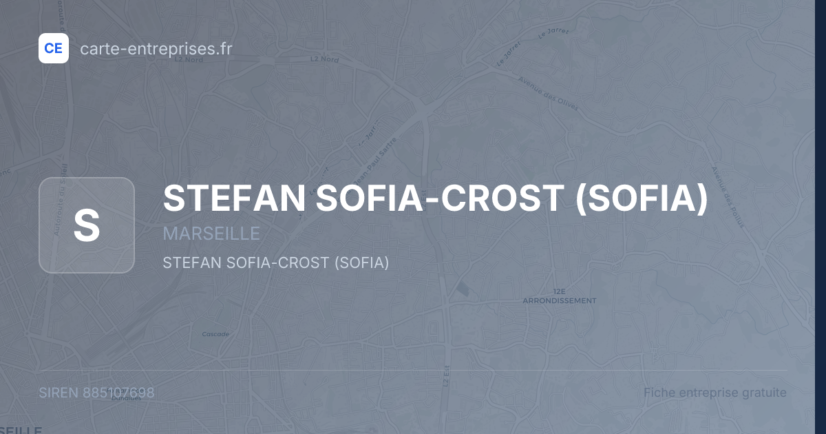 STEFAN SOFIA-CROST (SOFIA) — 885107698 — fiche entreprise