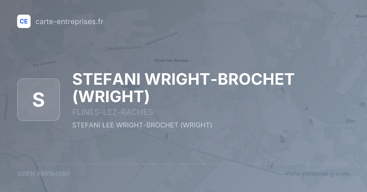 STEFANI WRIGHT-BROCHET (WRIGHT) — 999164080 — fiche entreprise
