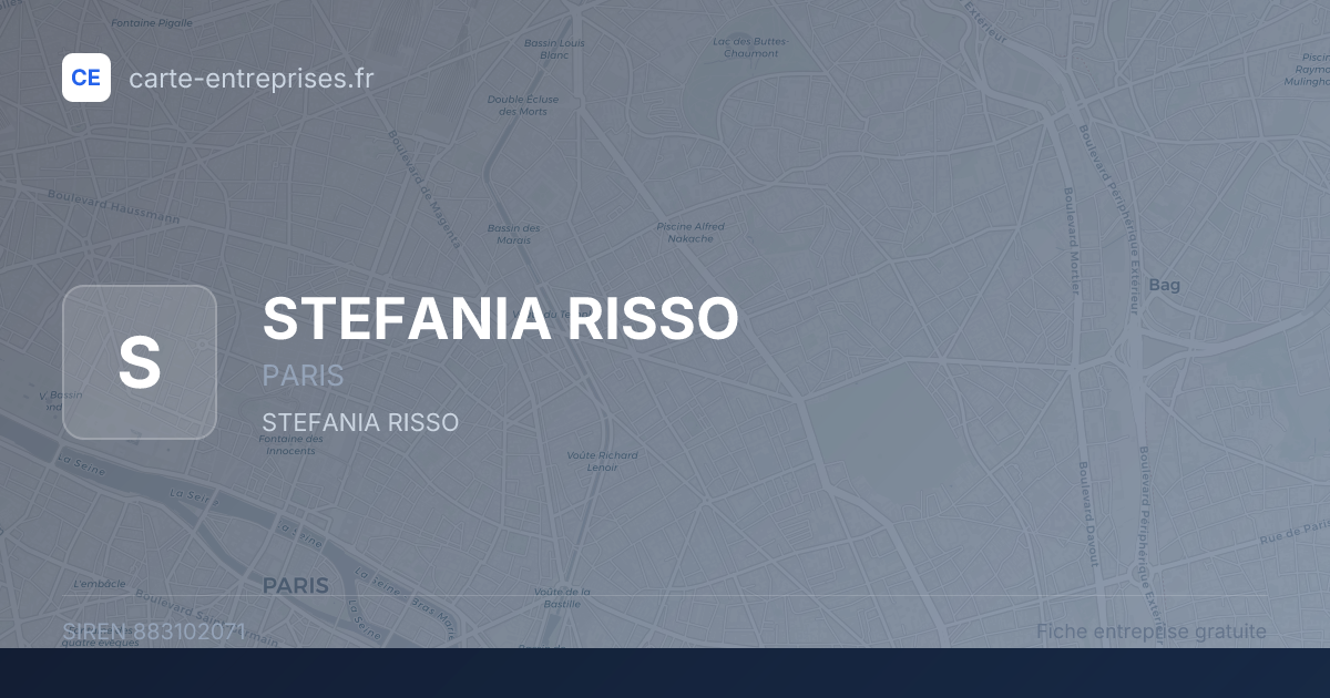 STEFANIA RISSO — 883102071 — fiche entreprise