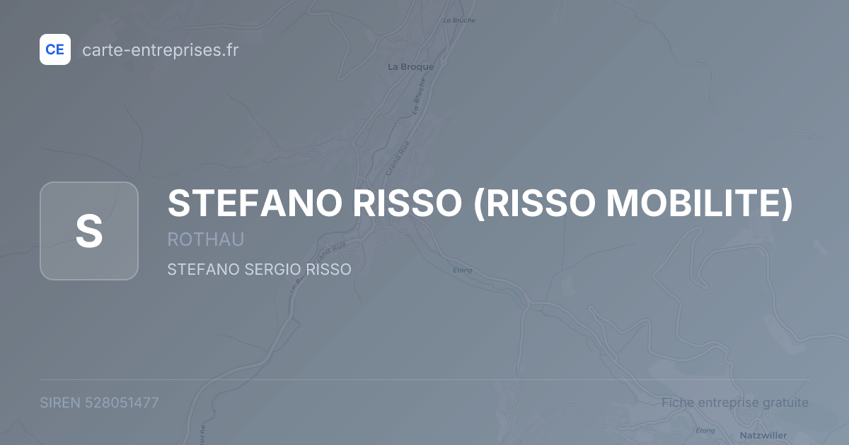 STEFANO RISSO — 528051477 — fiche entreprise