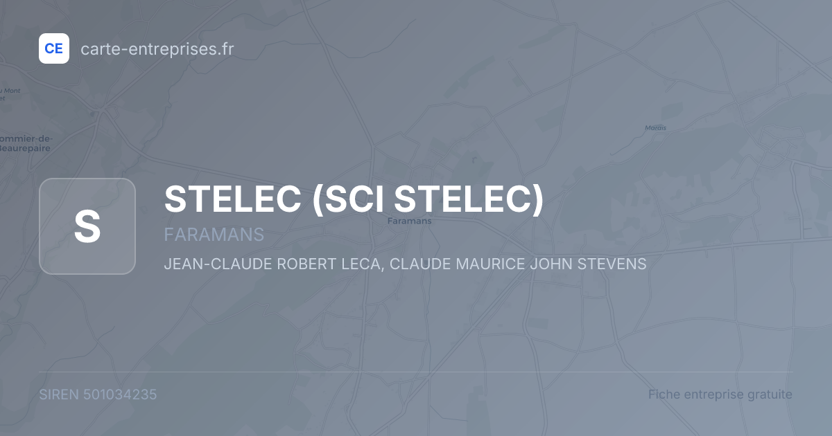 STELEC (SCI STELEC) — 501034235 — fiche entreprise