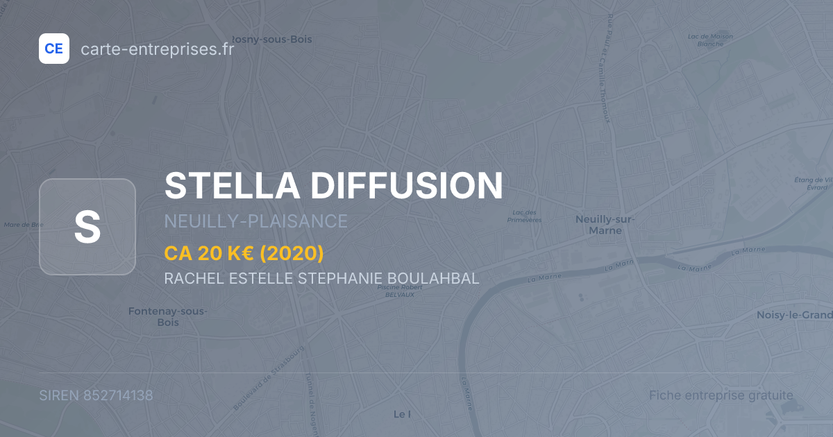 STELLA DIFFUSION — 852714138 — fiche entreprise