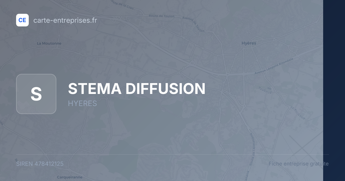 STEMA DIFFUSION — 478412125 — fiche entreprise