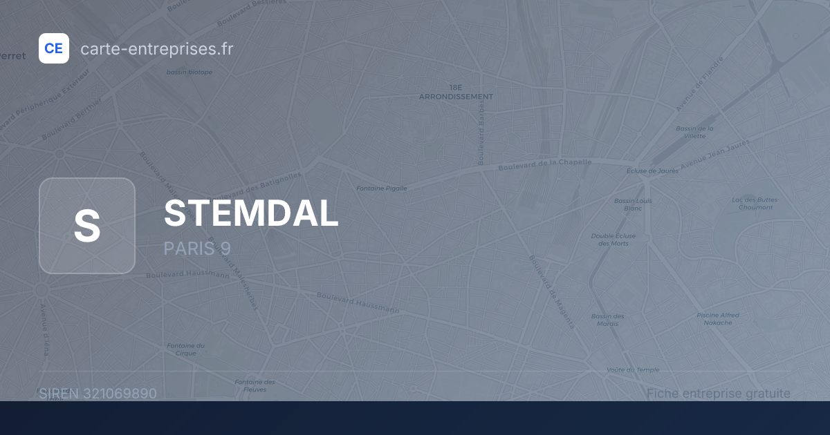 STEMDAL — 321069890 — fiche entreprise
